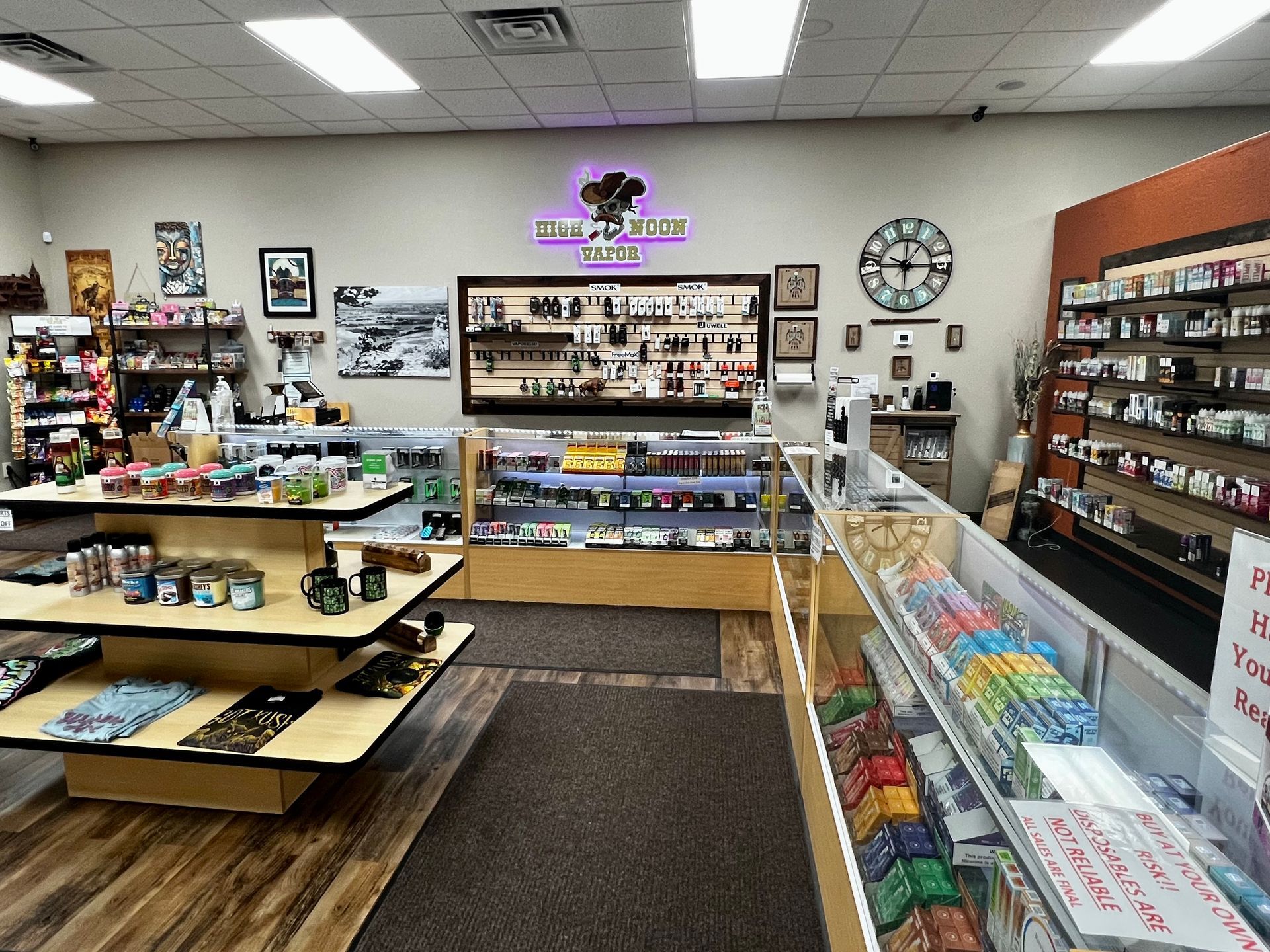 Inside High Noon Vapor Shop