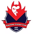 Eastlake Cricket Club logo in red, white, and blue with a shield and cricket bat motif
