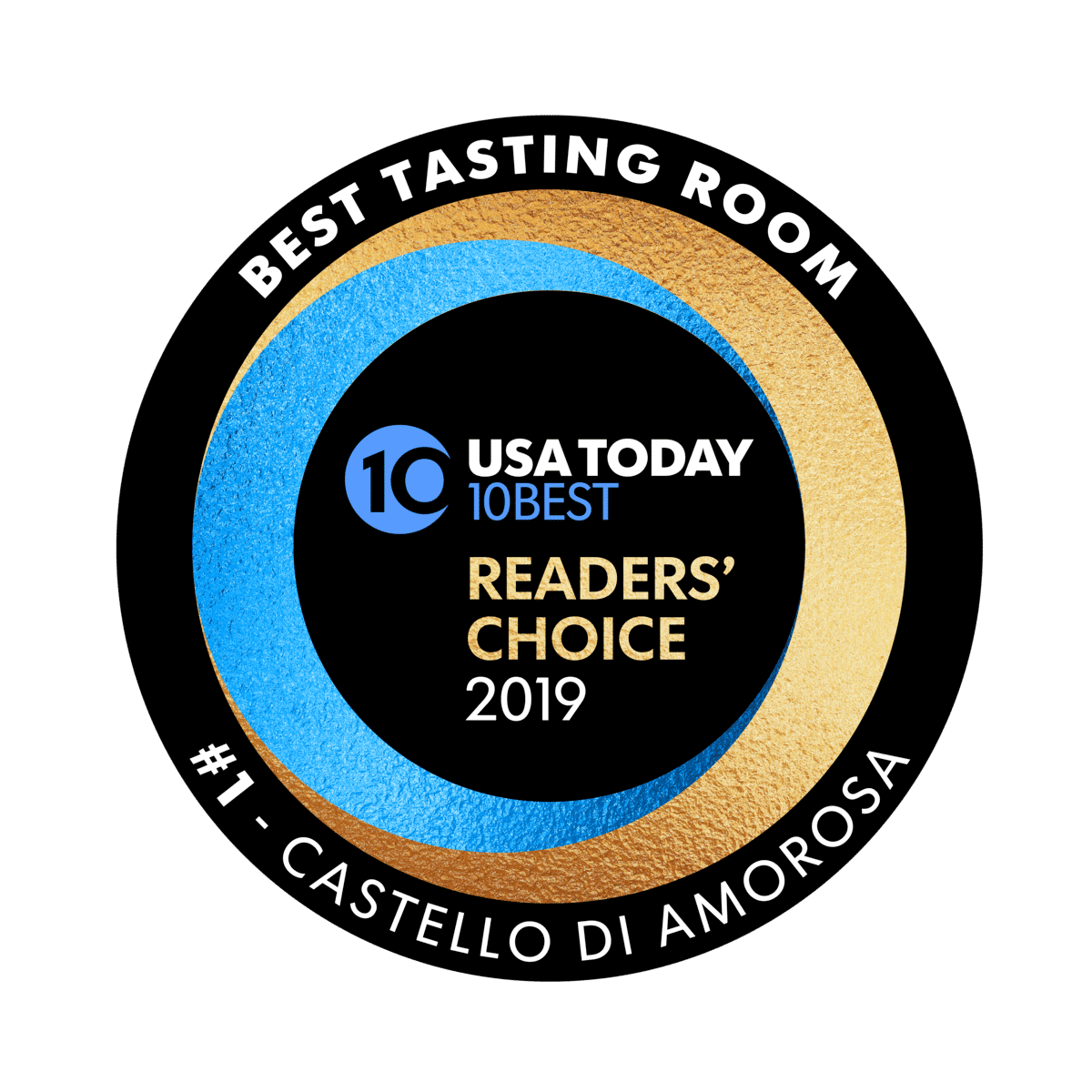 Castello di Amorosa Best Tasting Room award logo