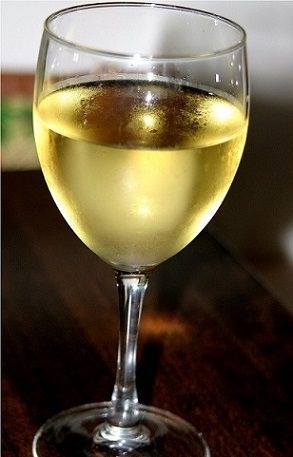Glass of Chardonnay wine