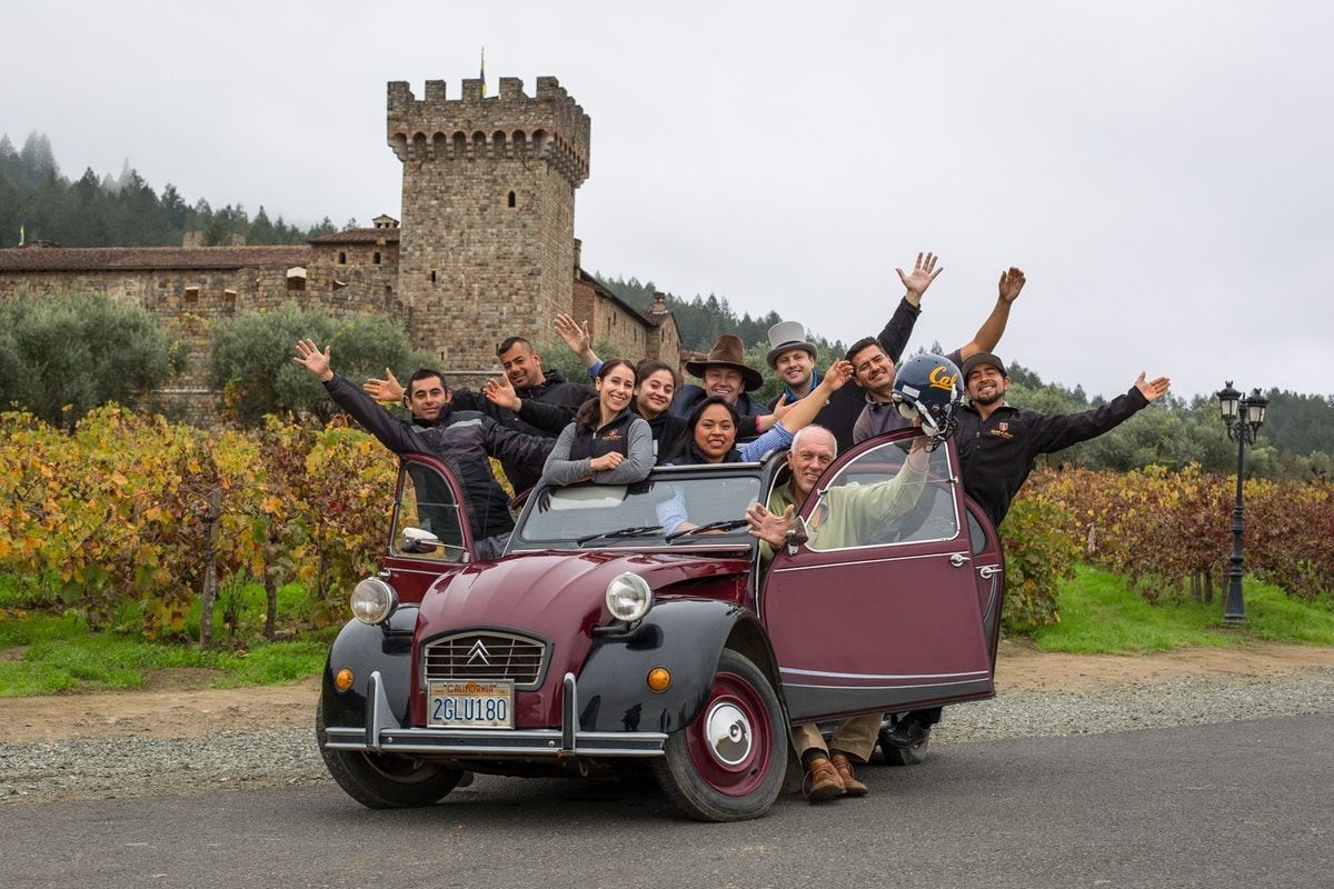 Visitors enjoying Castello di Amorosa
