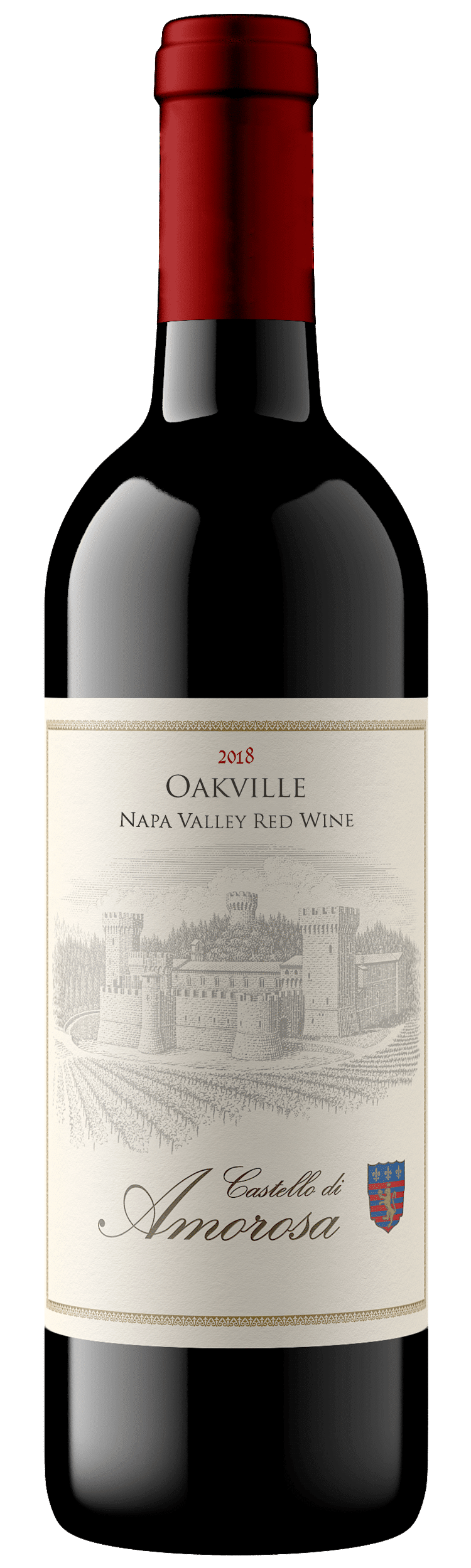 2018 Oakville Napa Valley Red Blend bottle.