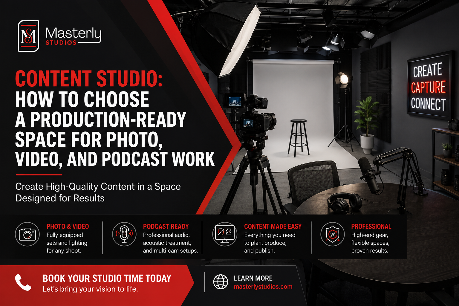 Content Studio with camera set-up