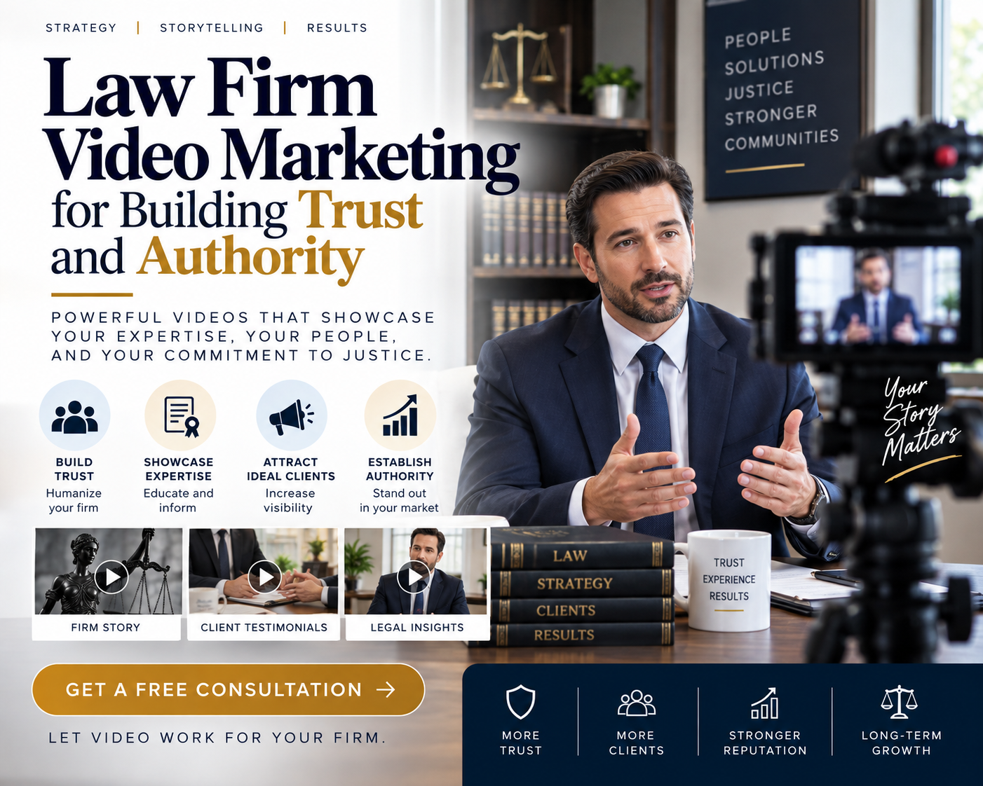 Law firm video marketing for building trust and authority