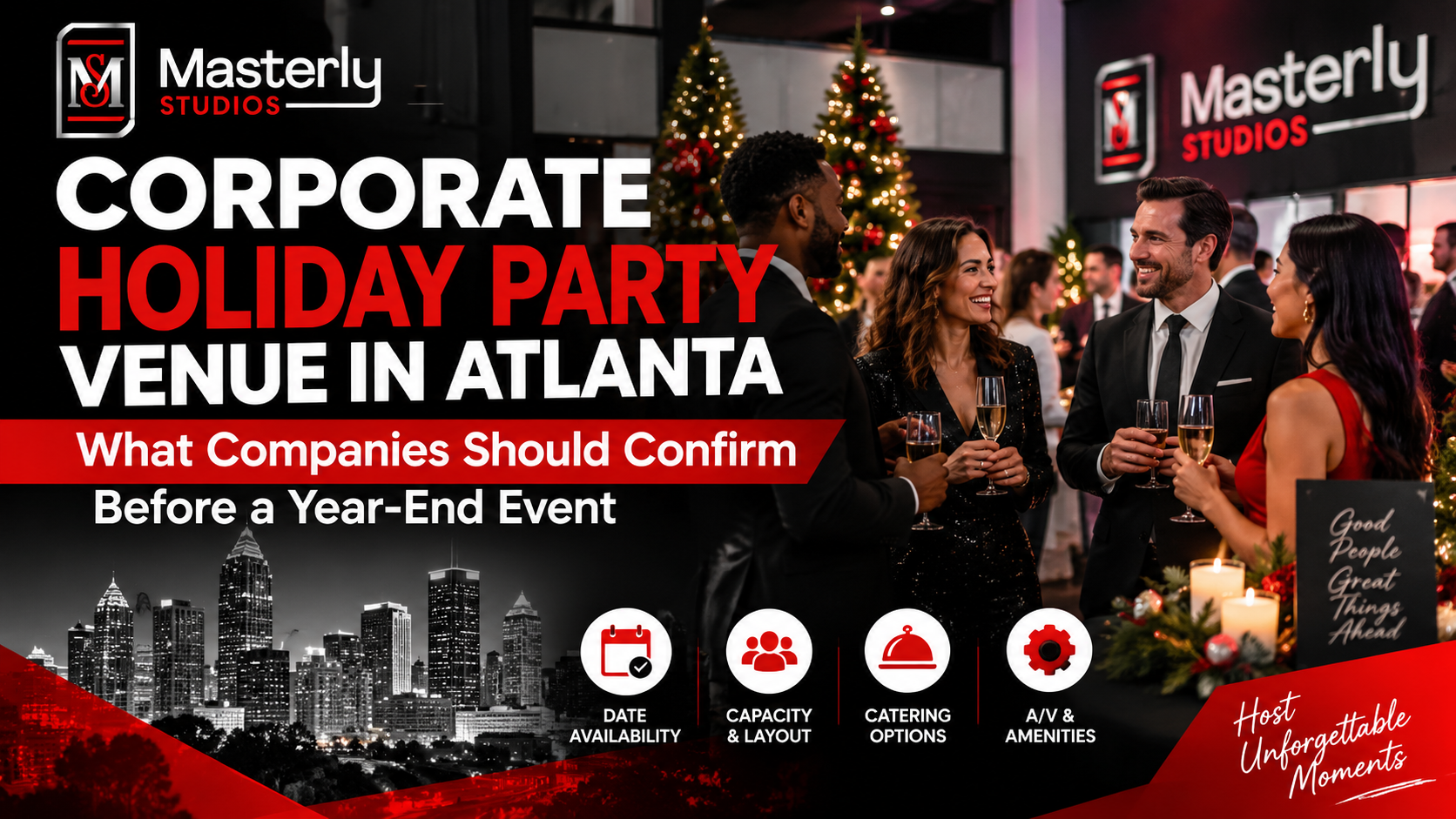 corporate Christmas party at Masterly Studios Atlanta
