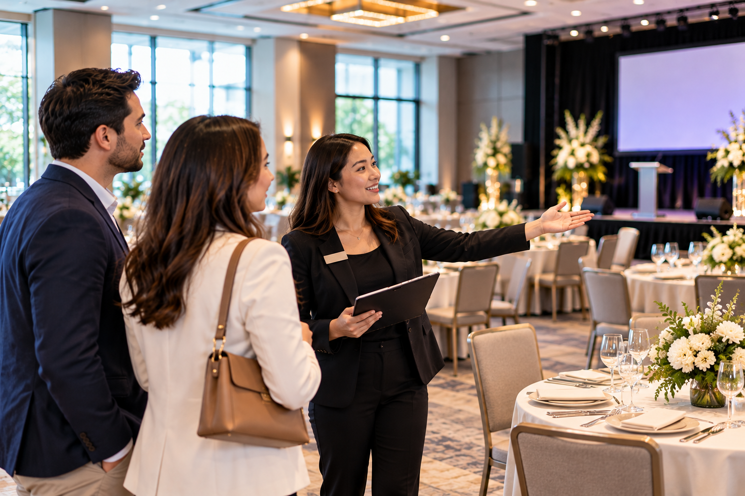 event venue walkthrough with organizer