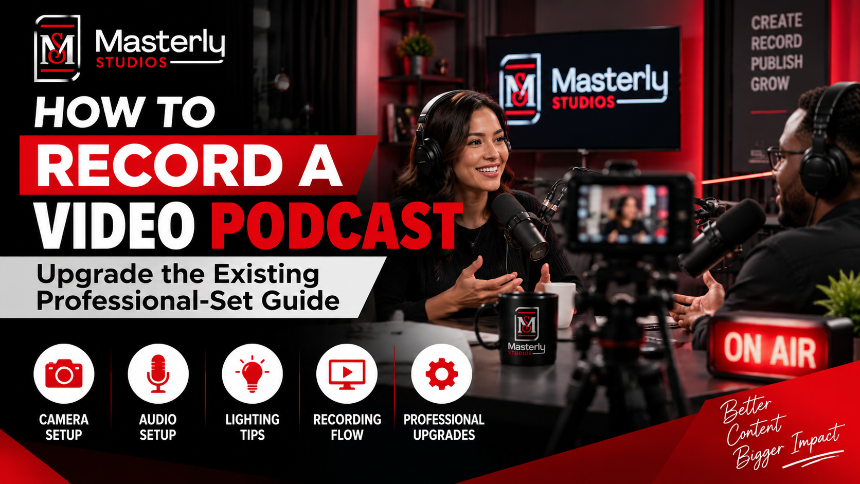 How to record a video podcast in a professional Atlanta studio at Masterly Studios