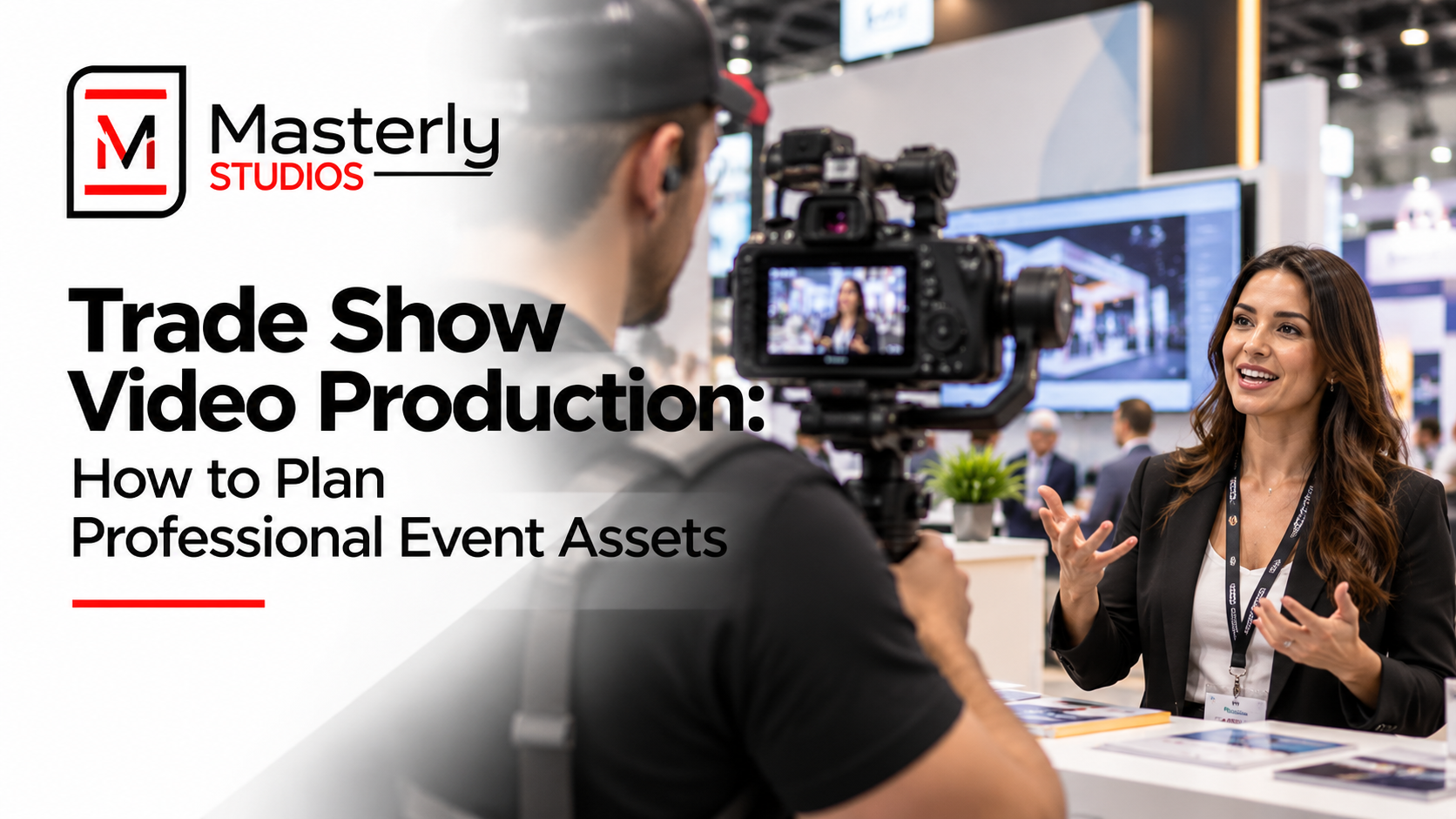 Trade show video production featuring professional event filming and content planning.