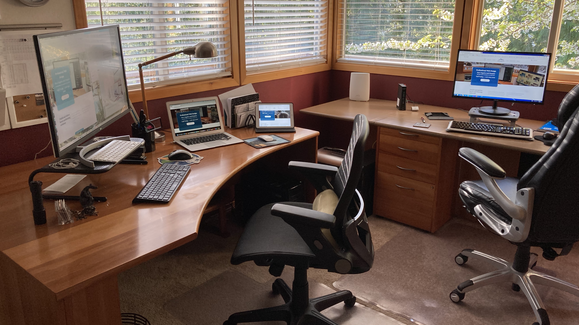 Web Designer's workspace.