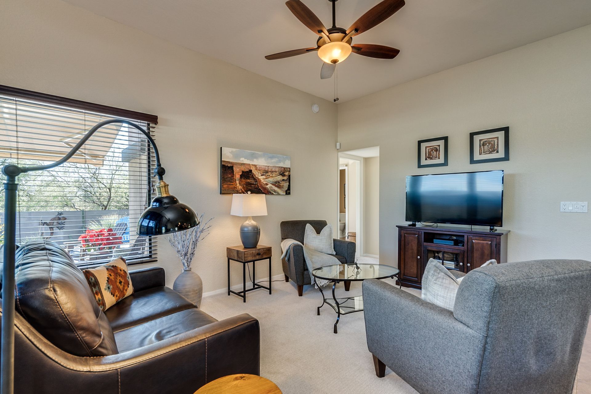 Living room view of our Airbnb tucson