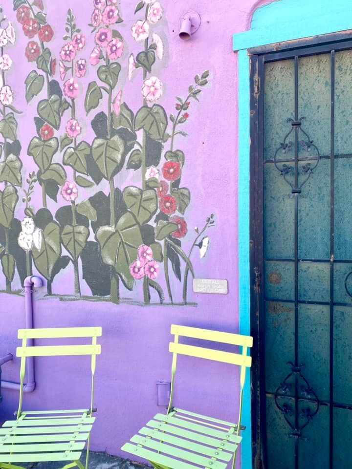 flower mural in Tubac