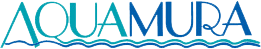 The word aquamura is written in blue letters on a white background.