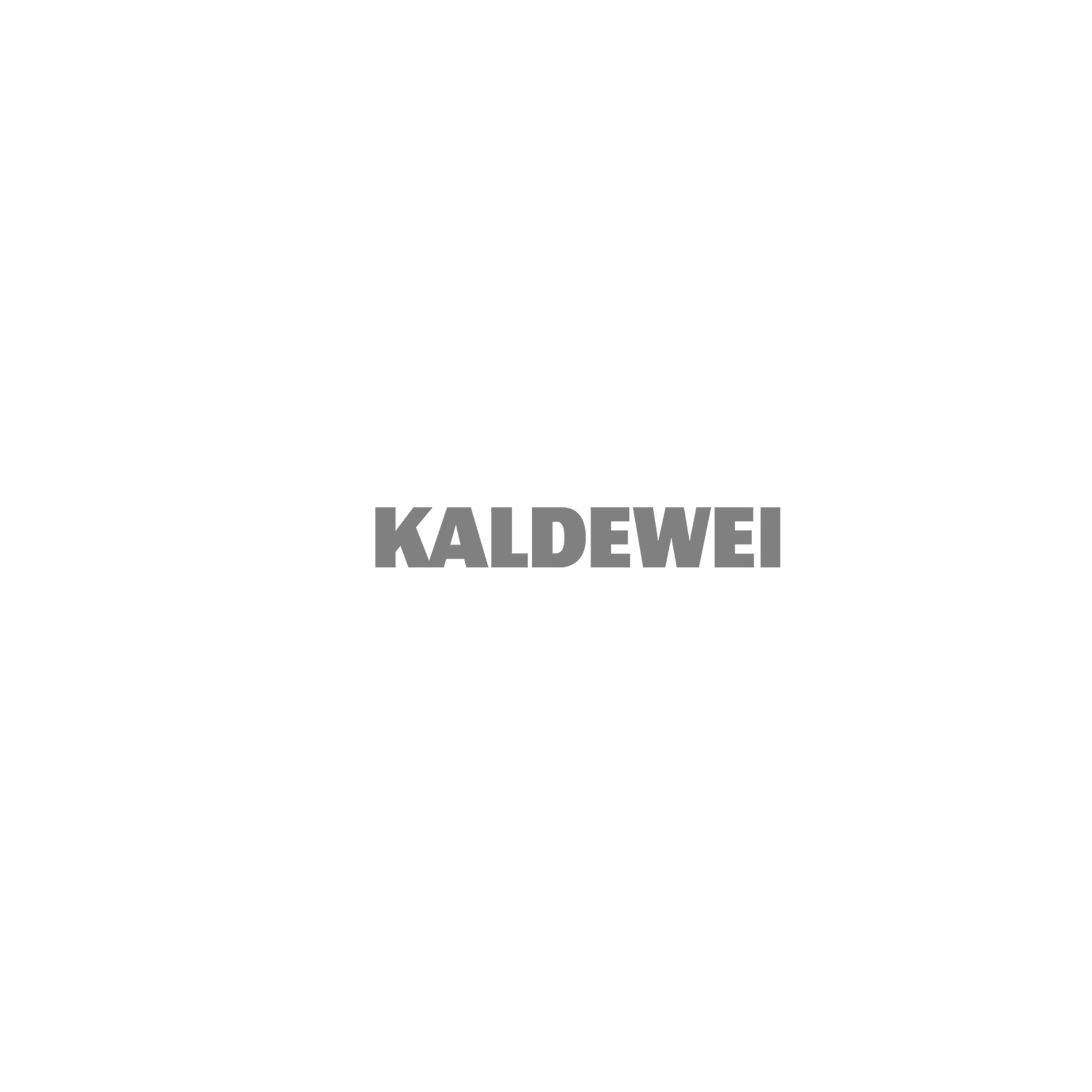 A black and white logo for kaldewei on a white background.
