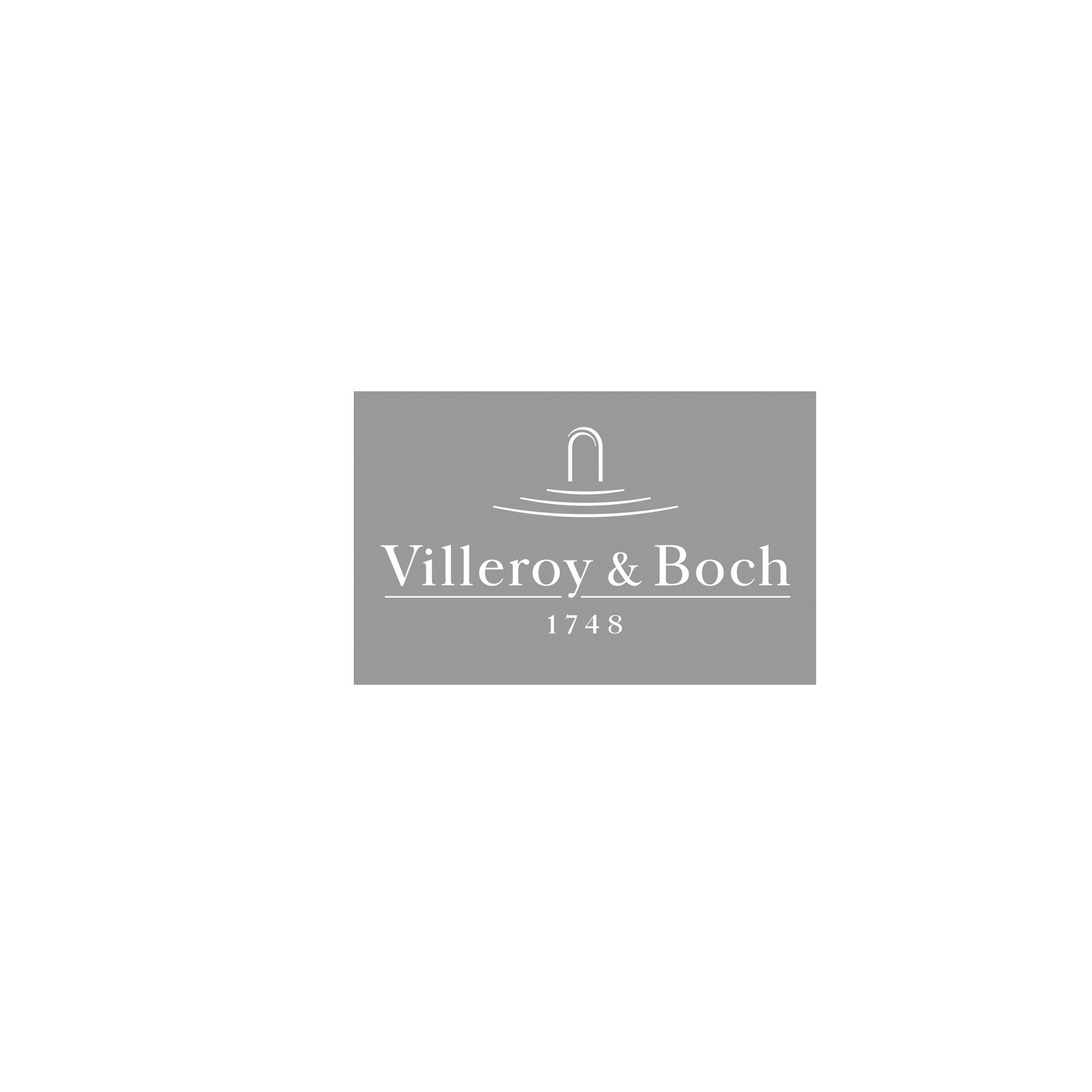 The villeroy & boch logo is a gray and white logo on a white background.