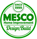 Green MESCO Home Improvement Design/Build logo with “Since 1999” in a circular badge.
