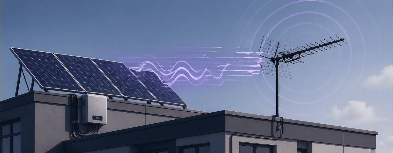 Digital TV aerials by Cube Communications in Yorkshire affected by solar panel signal interference.