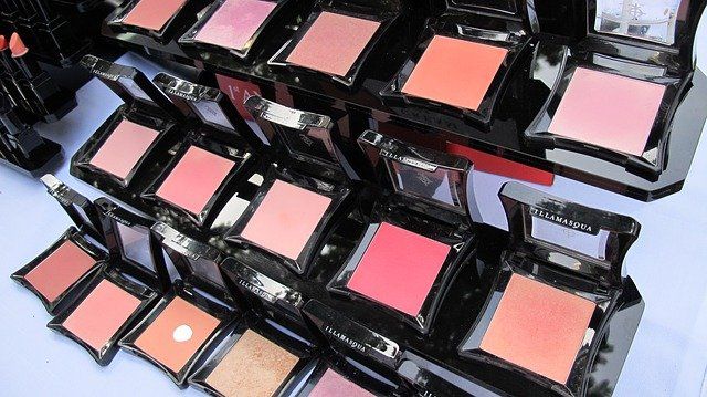 cosmetics on display