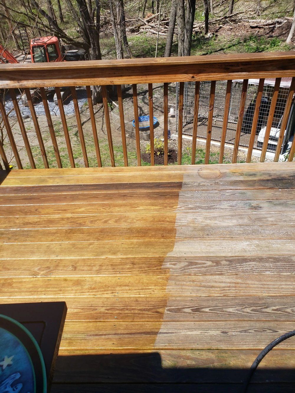 Halfway Cleaned Deck