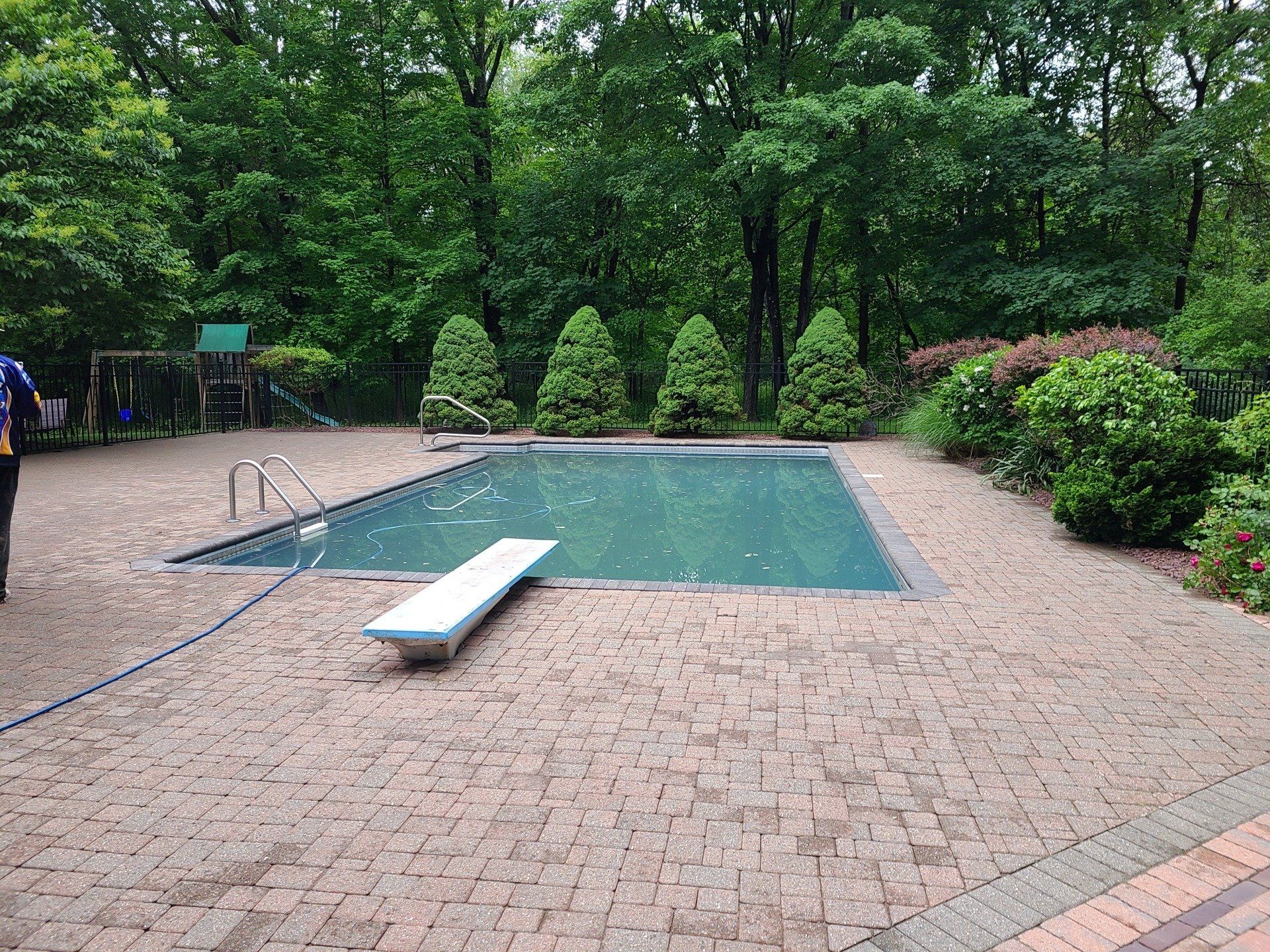 Pool Deck Cleaning Before After.
