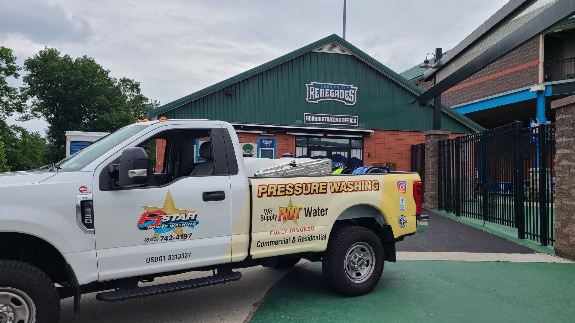 A Commercial Power Washing Truck.