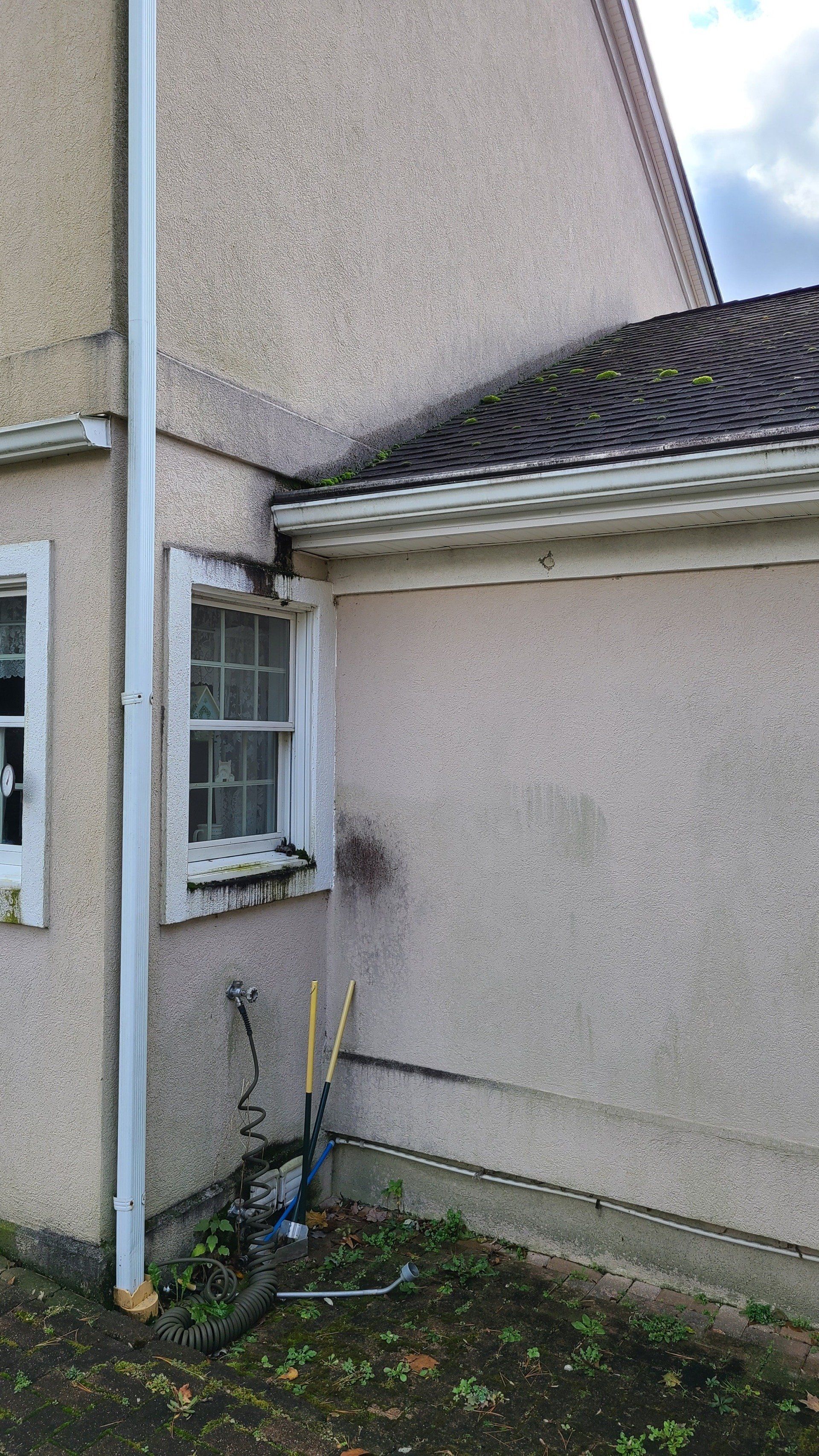 Stucco Cleaning Before After