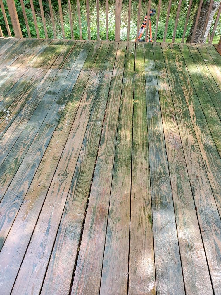 Deck Cleaning Before After Results.