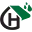 A stylized green roof icon sits atop a black circular letter H logo.