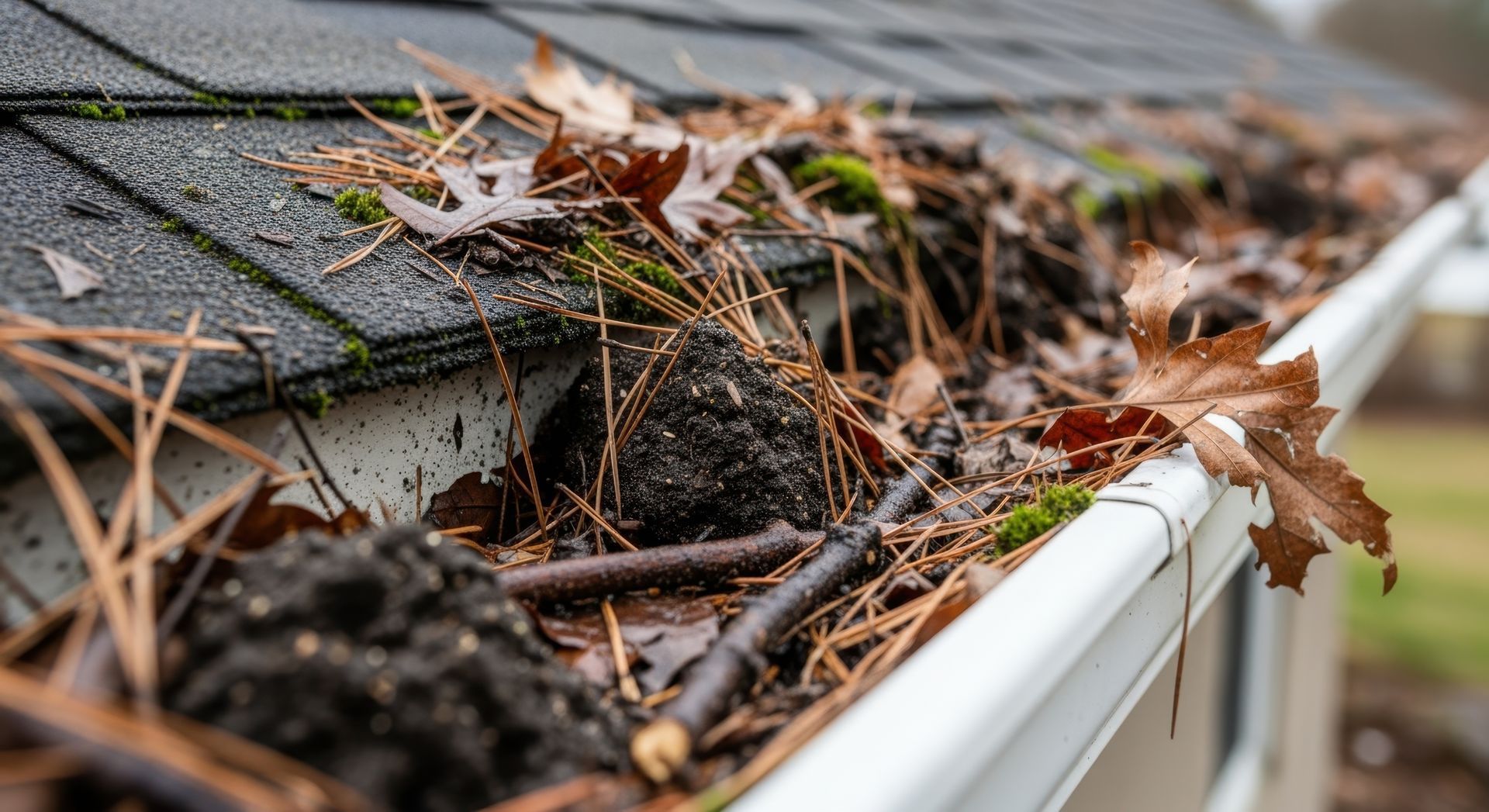 debris and clogged drain