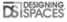 The logo for the show Designing Spaces, featuring the letters 