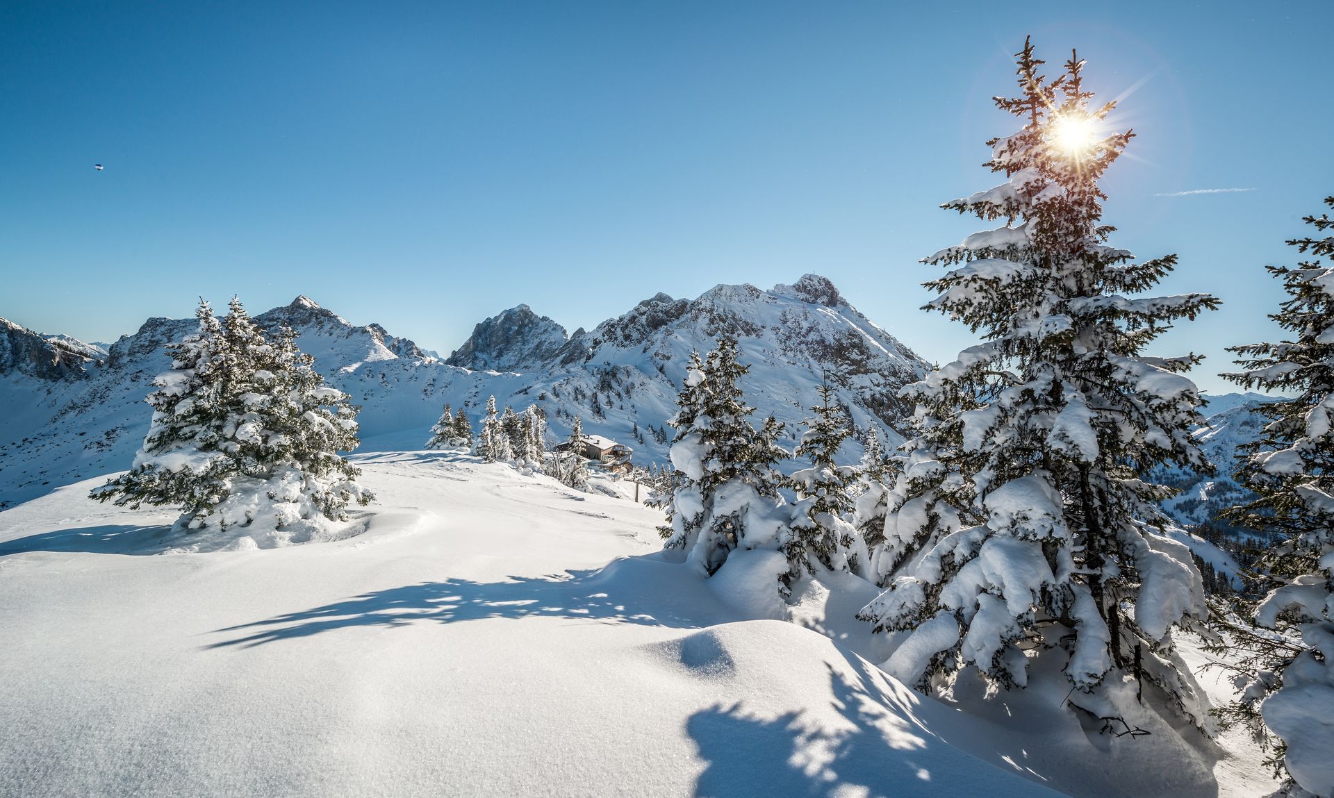 Winterlandschaft mit Malerischer Kulisse
