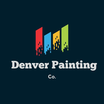 A logo for denver painting co. with a blue background