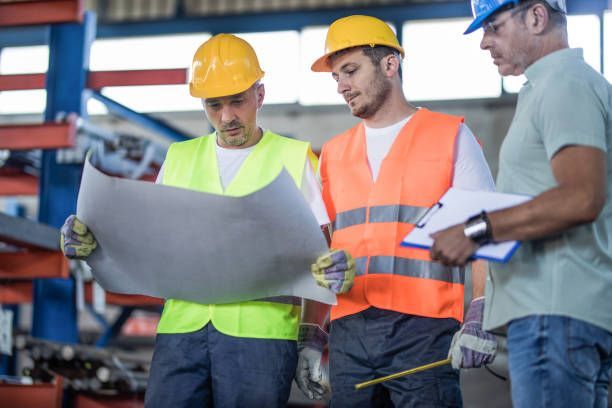 A group of men wearing safety vests and helmets | Building Certification in New South Wales