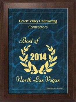 Plaque for Desert Valley Contracting, Plaque for Desert Valley Contracting,