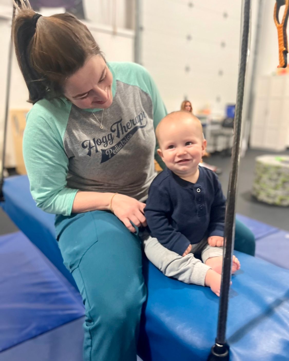 pediatric occupational therapist and child