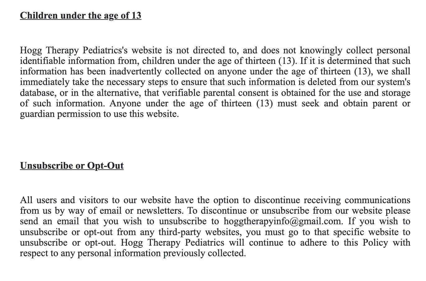 Privacy Policy