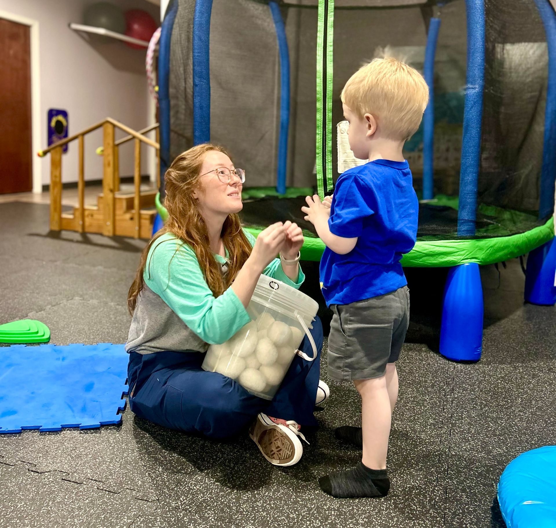 Child in Hogg Therapy Pediatrics Gym in Lexington Kentucky