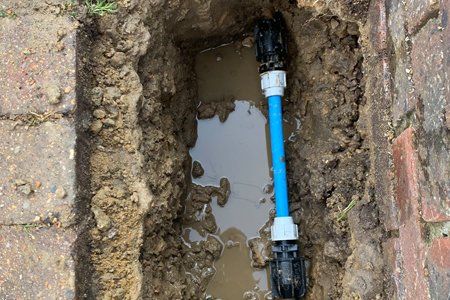 Moling method of installing water pipes