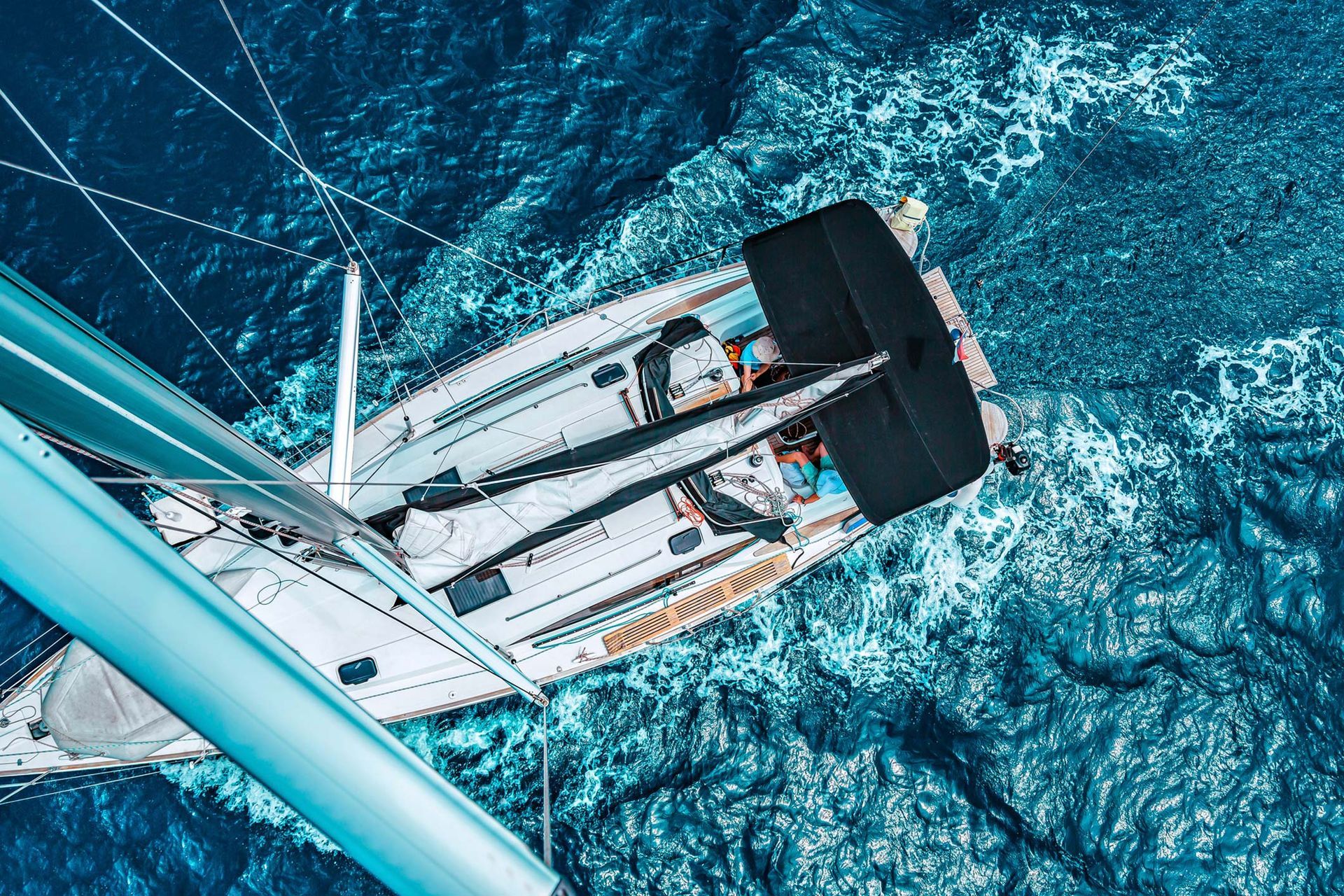 Sailboat From Above — Bokeelia, FL — TowBoatUS Charlotte Harbor Sailboat From Above — Bokeelia, FL — TowBoatUS Charlotte Harbor
