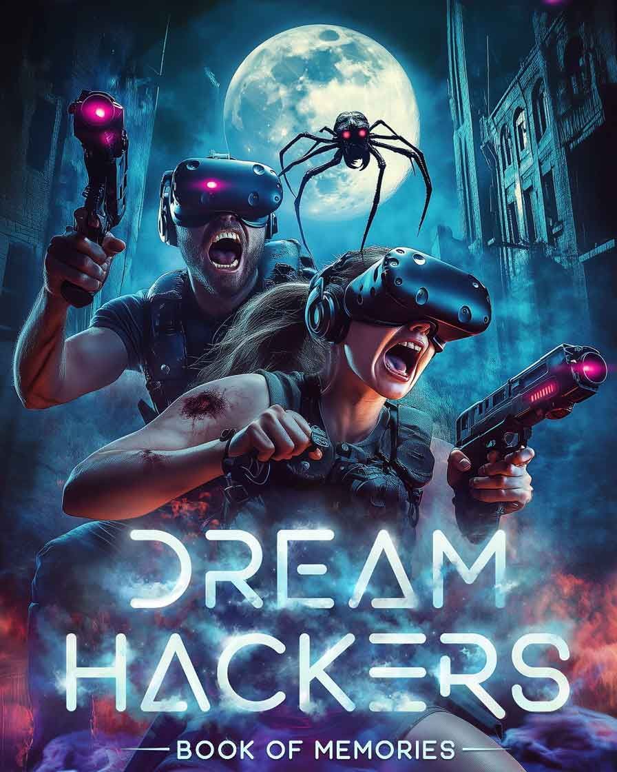 Dečko i djevojka u borbi protiv čudoviša u Dream Hackers VR Escape Room igri