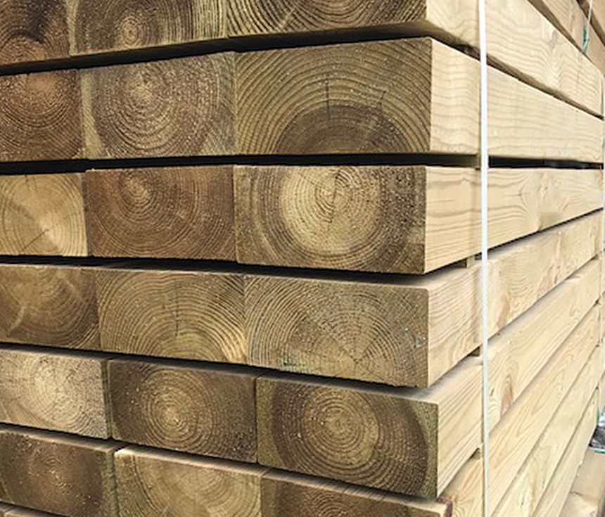 Planed Redwood Sleepers