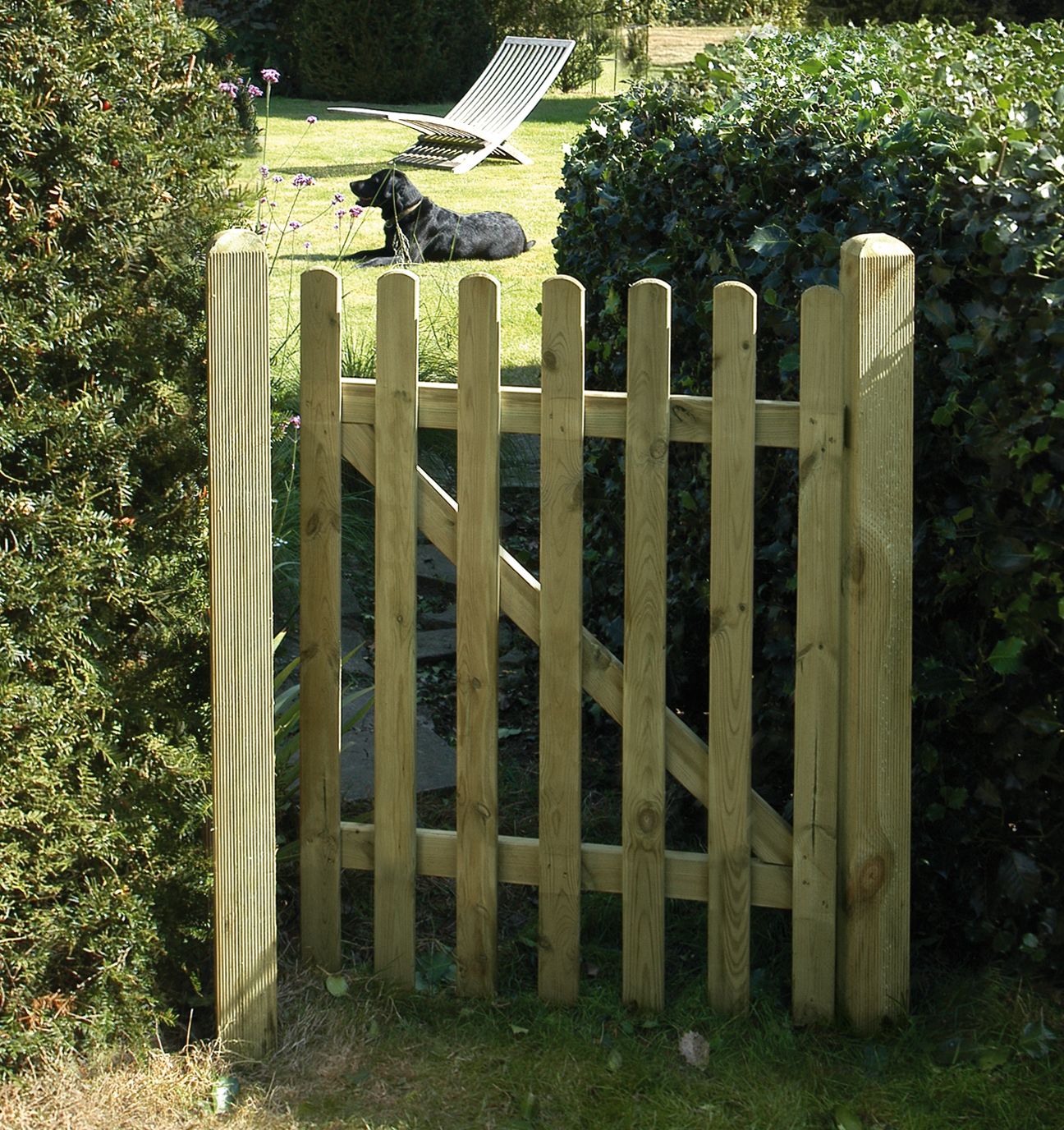 Garden Gate Repairs - Harrogate Premier Fencing Round Top Picket Gate