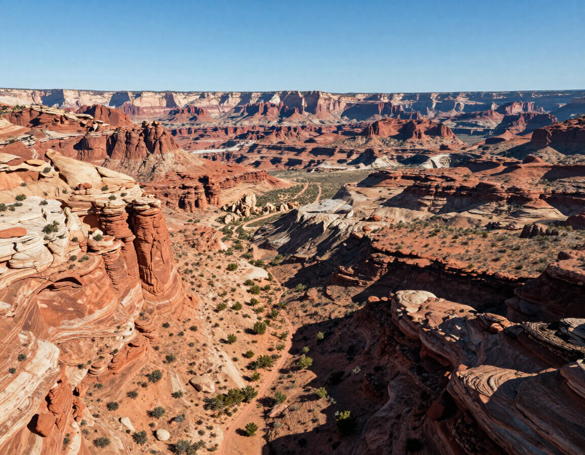 Spanish Valley and the canyon landscape surrounding Moab, Utah
