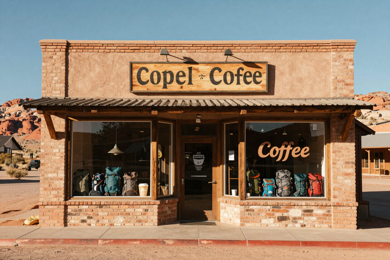 Moab Utah local shops and coffee roasters on main street