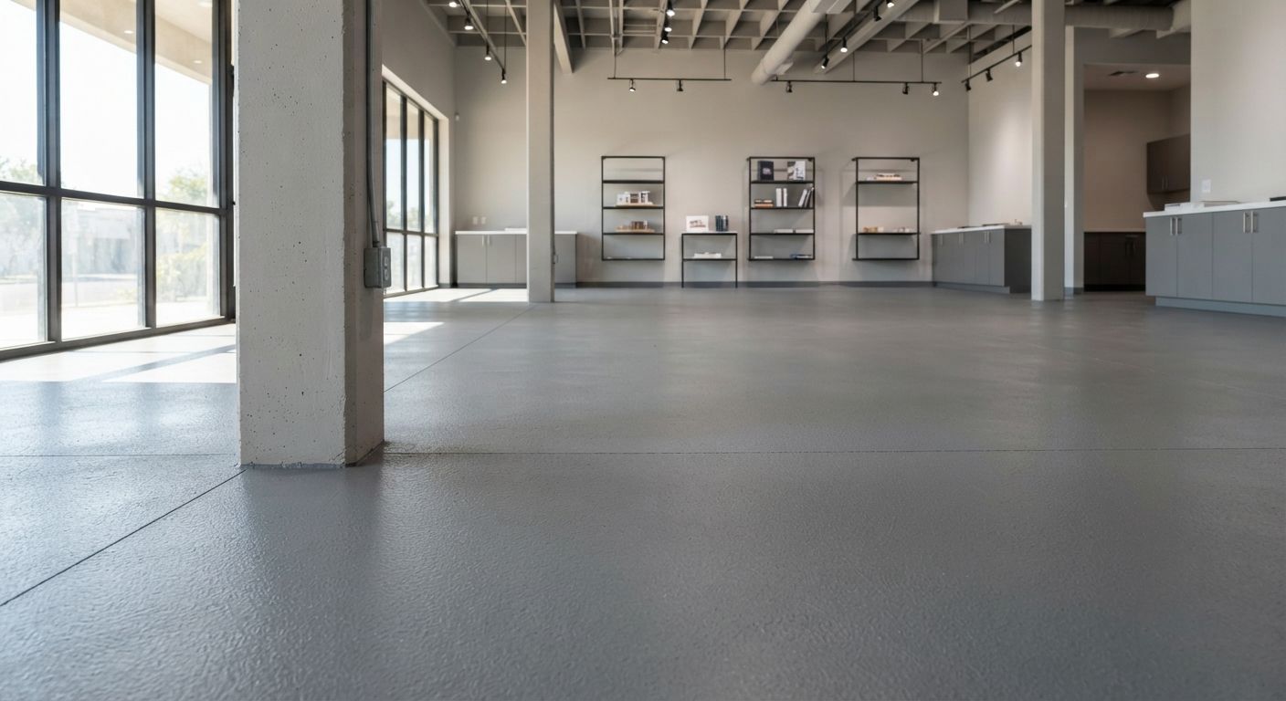 Finished commercial epoxy flooring project in Madera California
