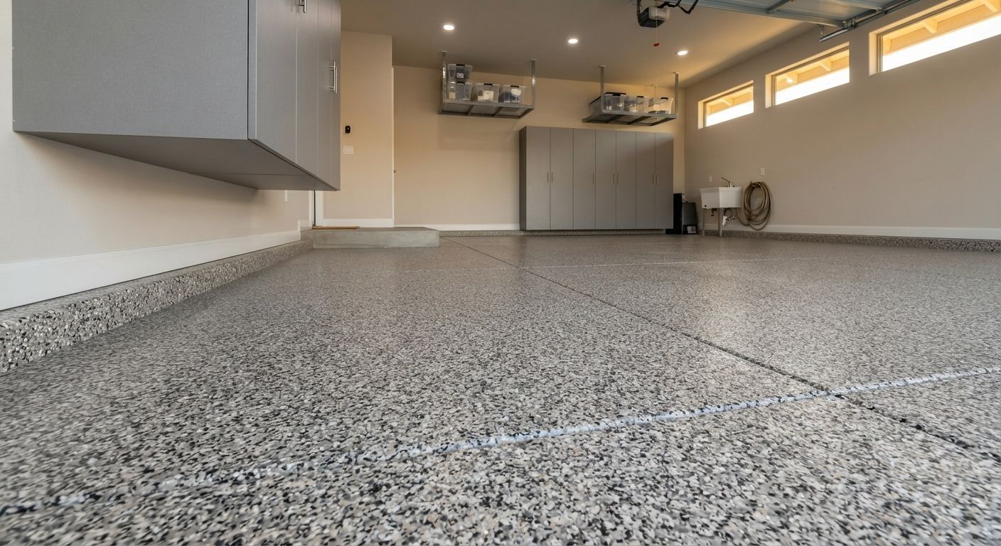 Quality finished epoxy flooring project in Madera California