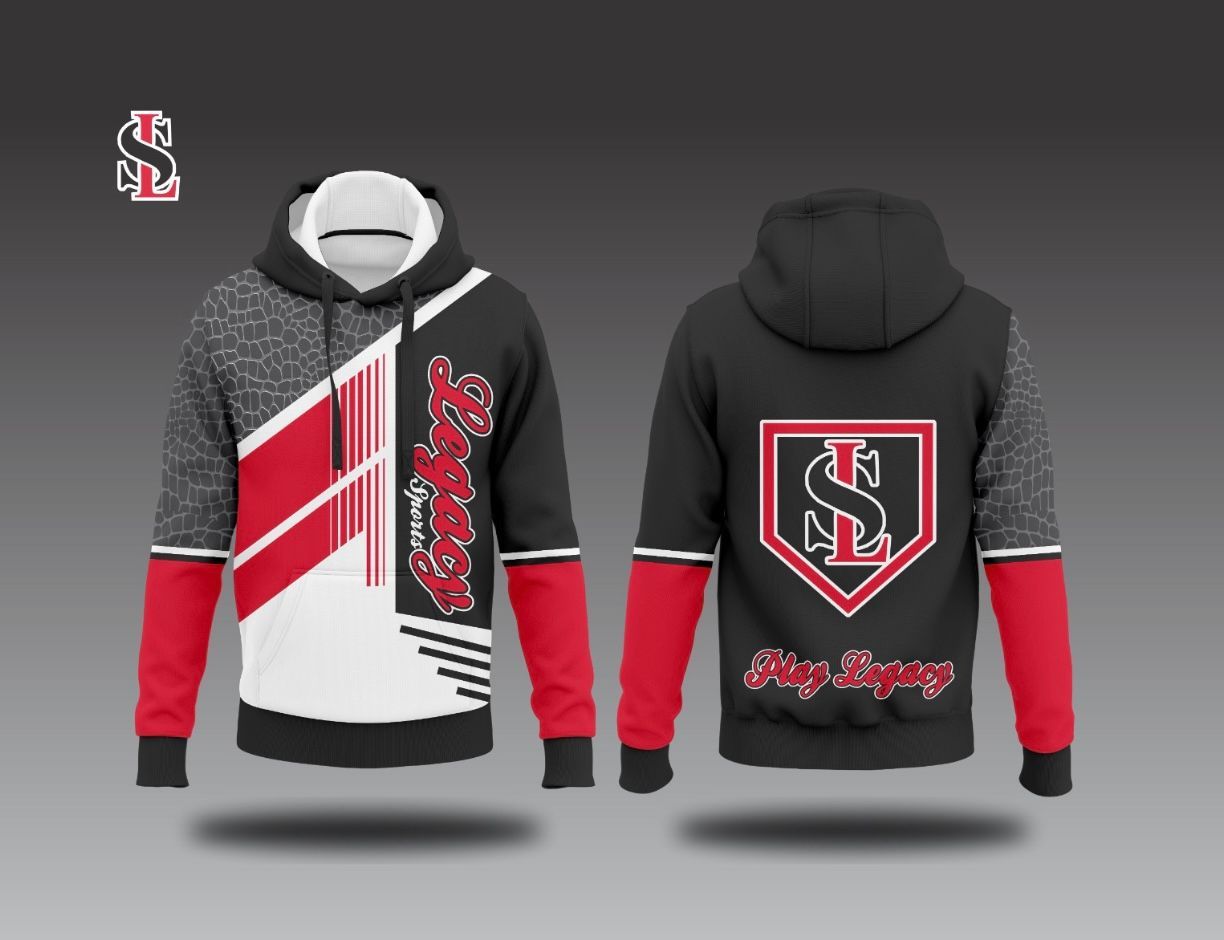 Legacy Hoodie - red/white/black