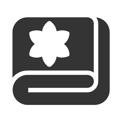 Graphic of a towel with a flower