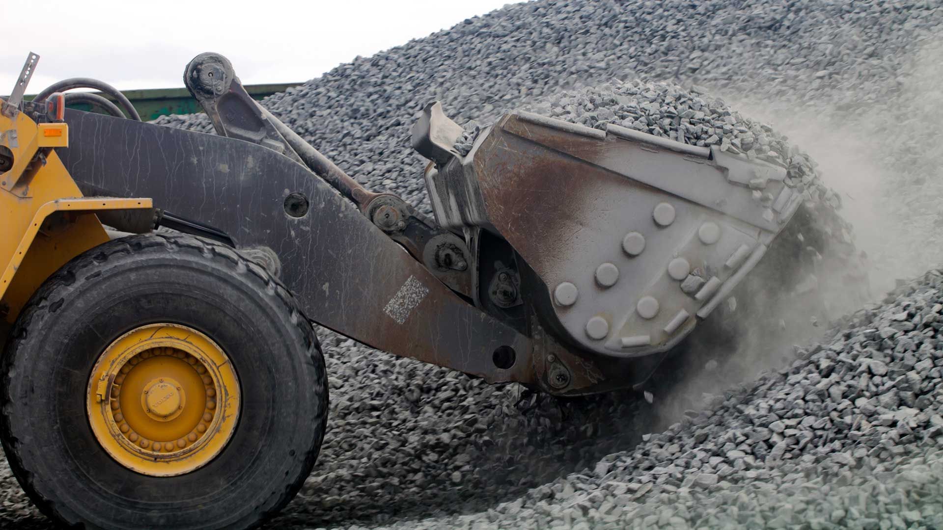 Loader Scooping Gravel — Winlock, WA — Good's Quarry