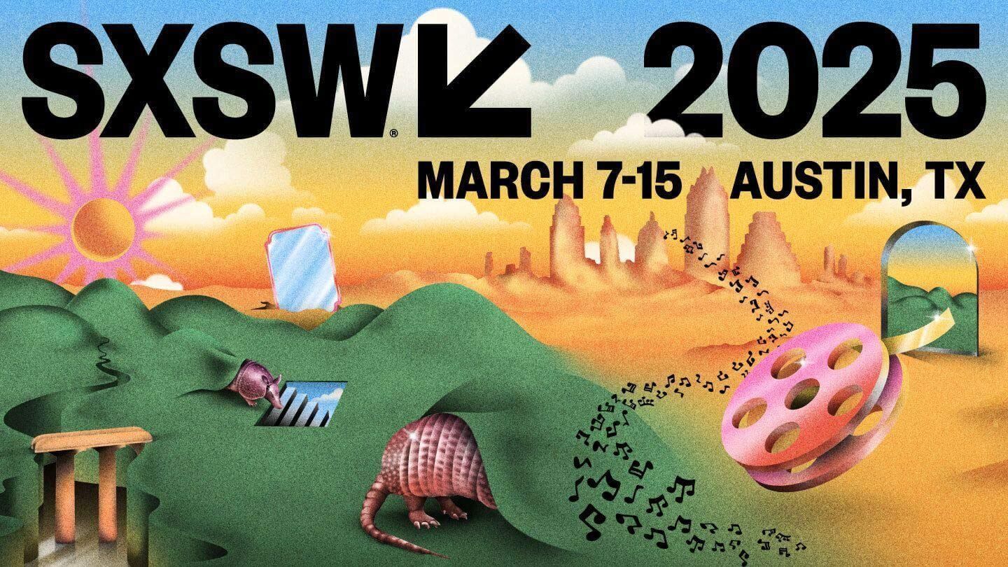 A poster for sxsw l 2025 in austin texas