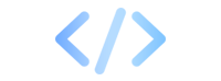 A light blue code bracket icon consisting of two angle brackets and a centered slash on a white background.